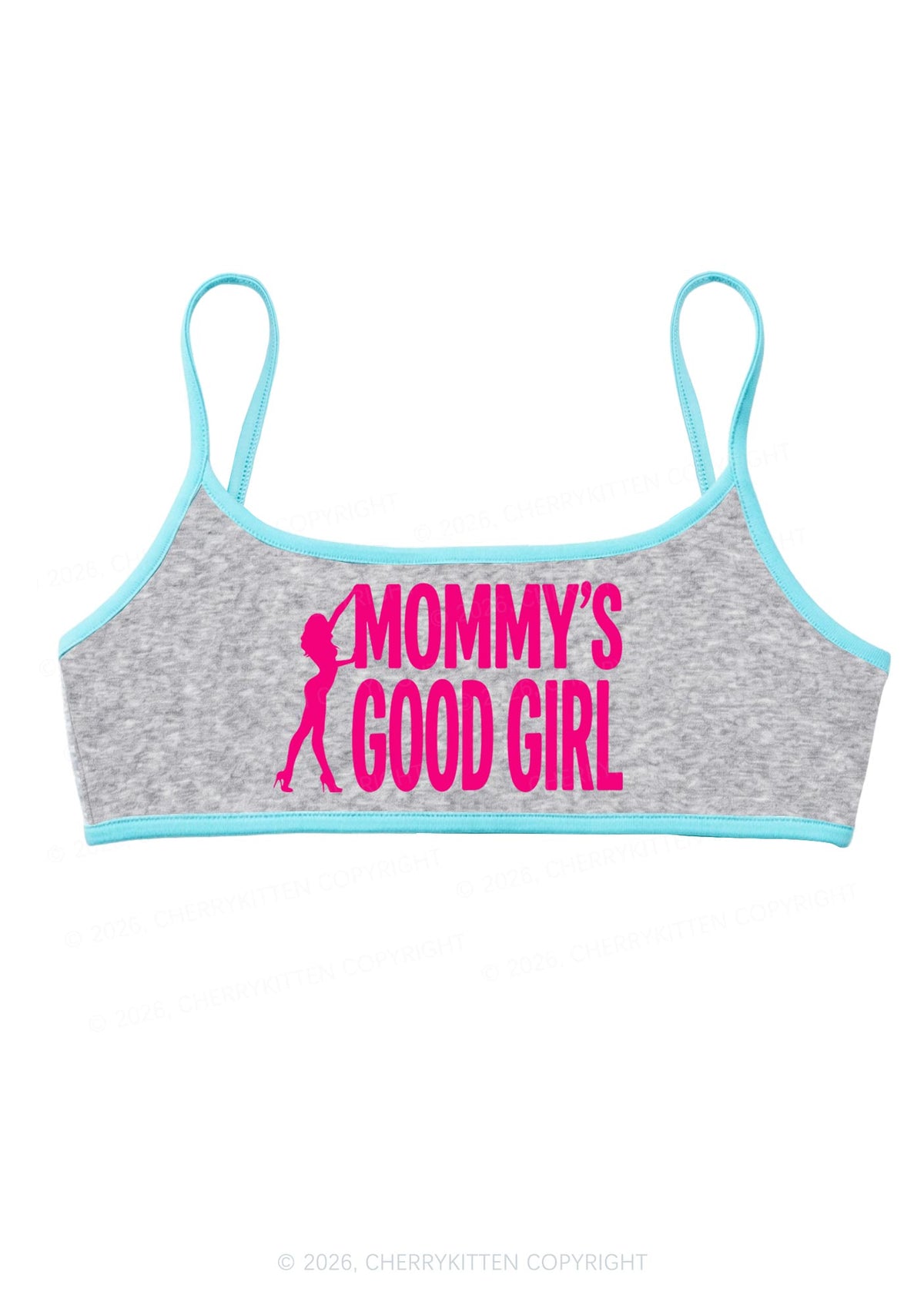 Mommys Good Girl Y2K Super Crop Cami Cherrykitten