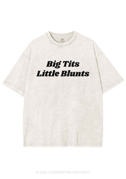 Big Txts Little Blunts Y2K Shirts Washed Tee Cherrykitten