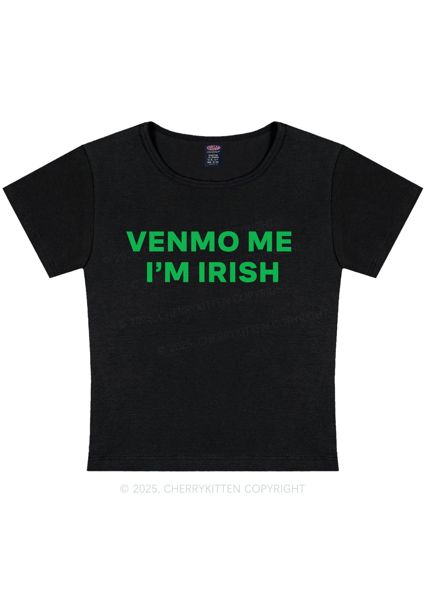 Venmo Me Im Irish St Patricks Y2K Baby Tee Cherrykitten