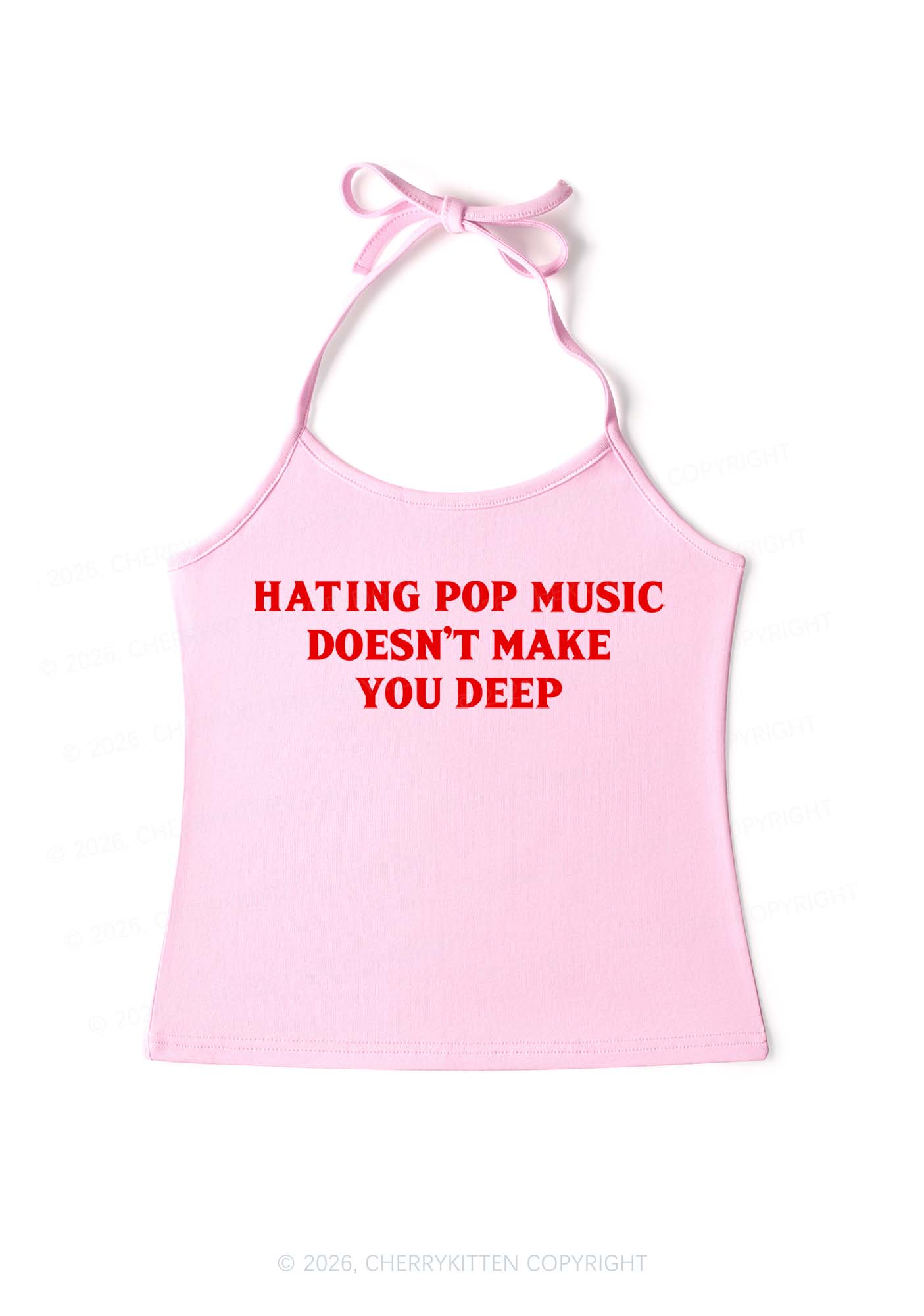Hating Pop Music Y2K Halter Neck Cami Cherrykitten