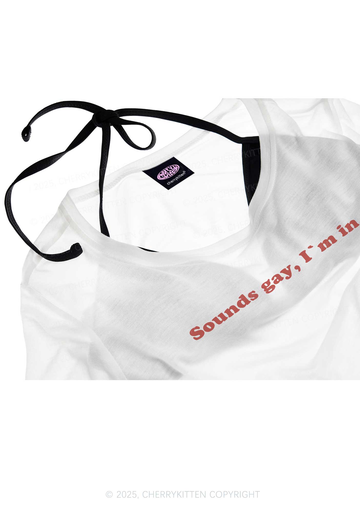 Sounds Gay Pride Y2K Sheer Boyfriend Tee Cherrykitten