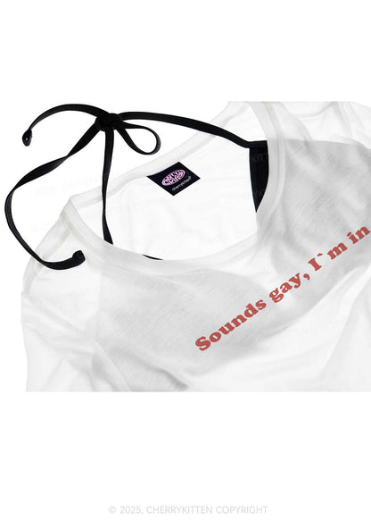 Sounds Gay Pride Y2K Sheer Boyfriend Tee Cherrykitten