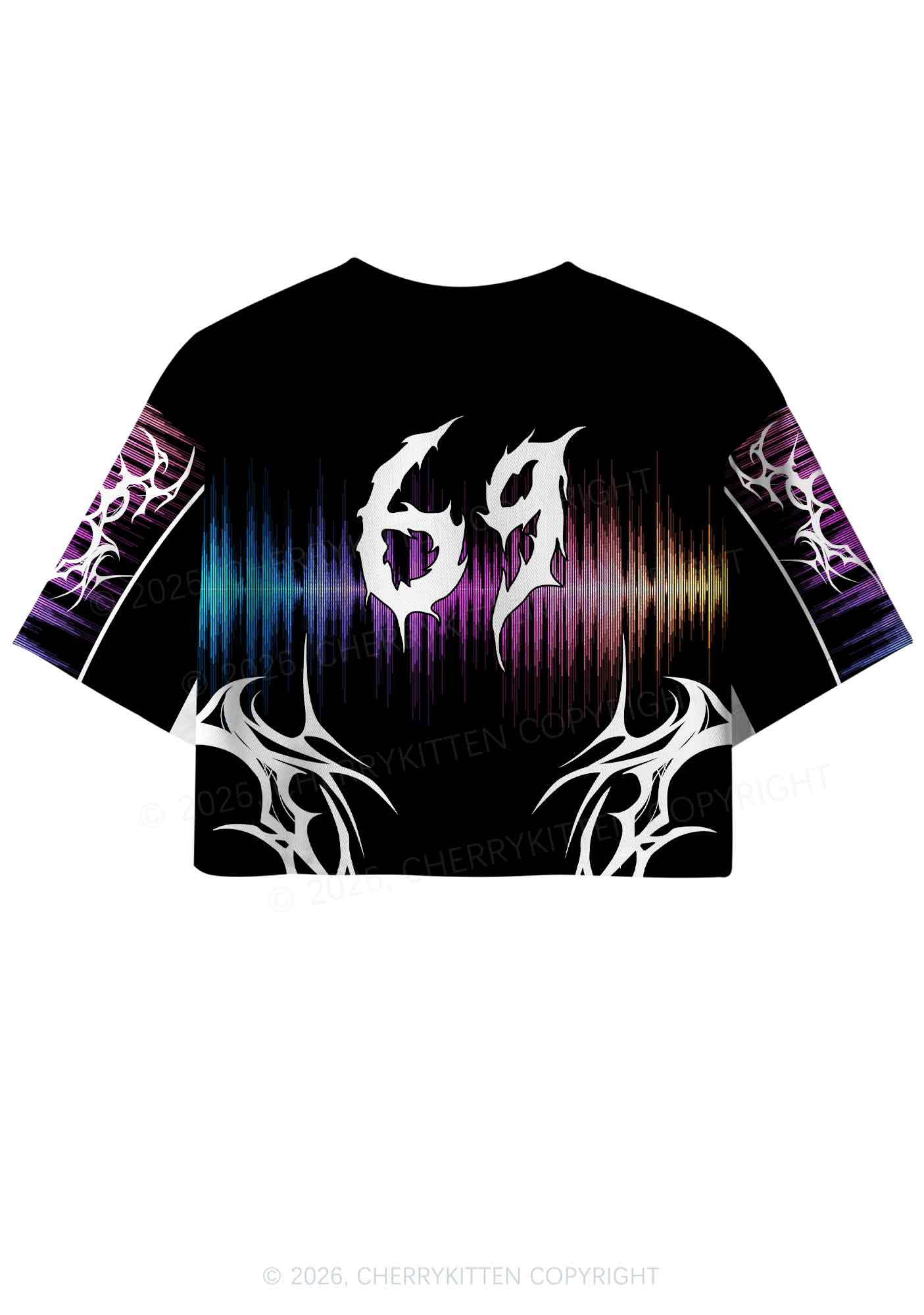 House Music Y2K Crop Sport Jersey Shirts Cherrykitten