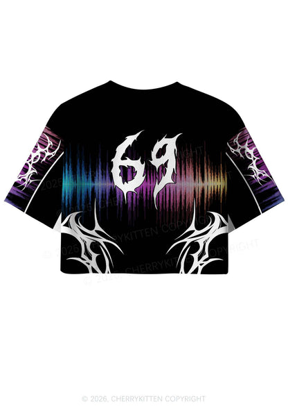 House Music Y2K Crop Sport Jersey Shirts Cherrykitten