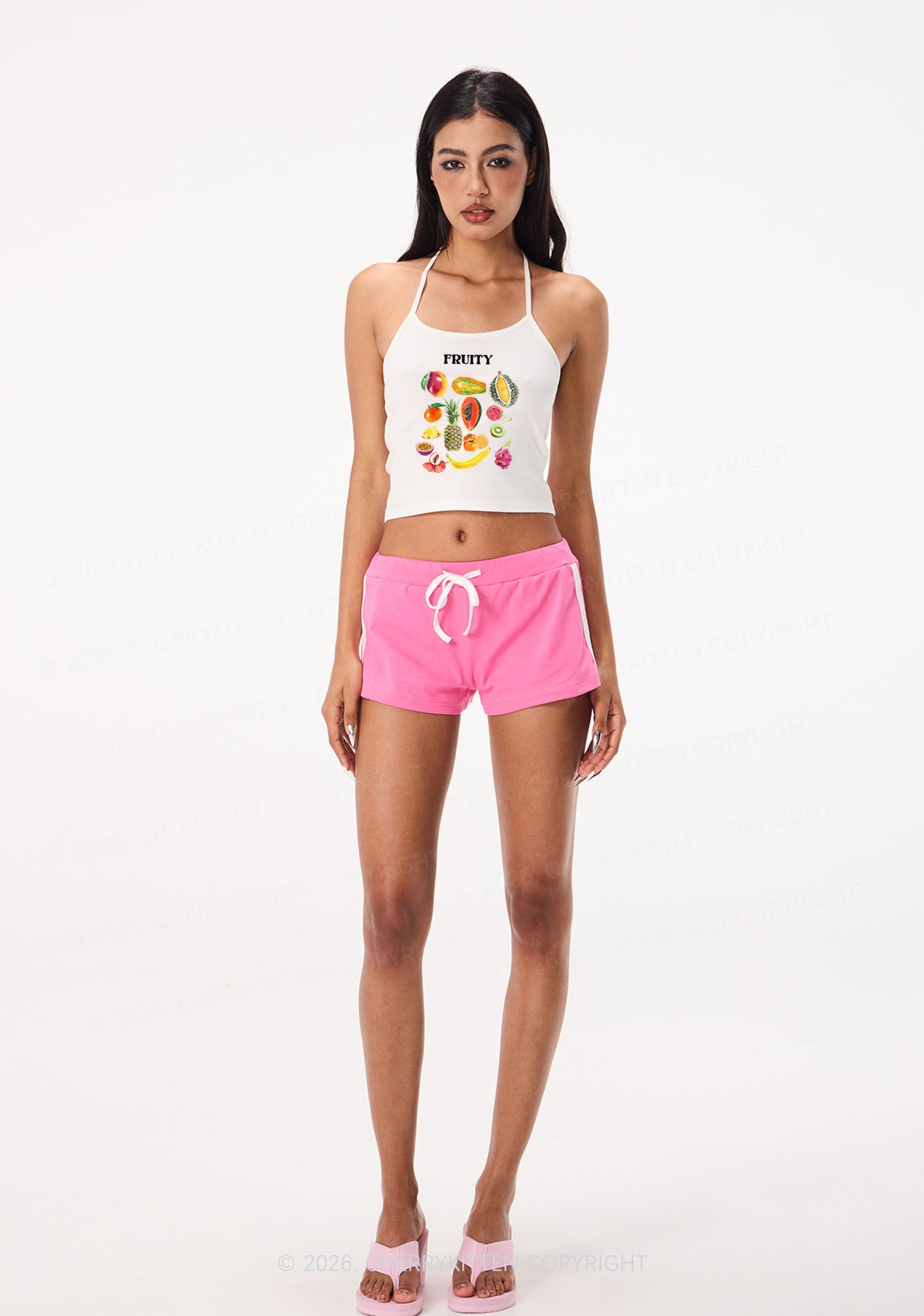 Fruity Pride Y2K Halter Neck Cami Cherrykitten
