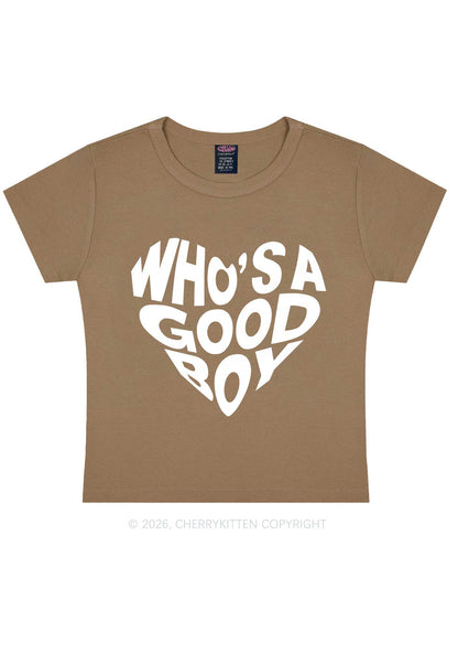 Whos A Good Boy Valentine's Day Y2K Baby Tee Cherrykitten