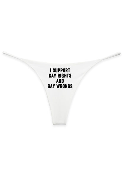 I Support Gay Rights Pride Y2K Bikini String Thong Cherrykitten