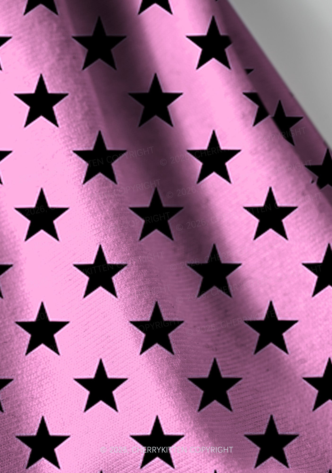 Black Star On Pink Y2K Print Headband Cherrykitten