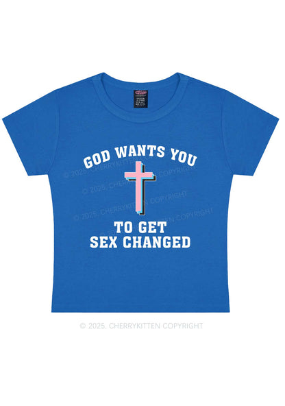God Wants You To Get Changed Y2K Baby Tee Cherrykitten