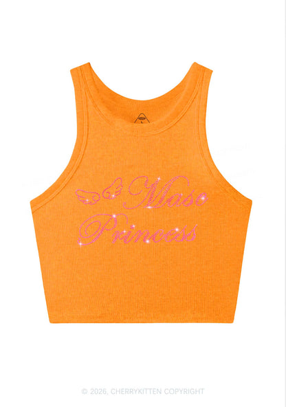 Rhinestone Masc Princess Pride Y2K Crop Tank Top Cherrykitten