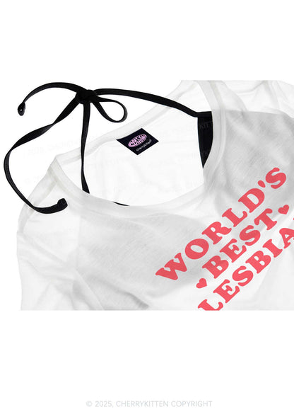 Worlds Best Lesbian Pride Y2K Sheer Boyfriend Tee Cherrykitten