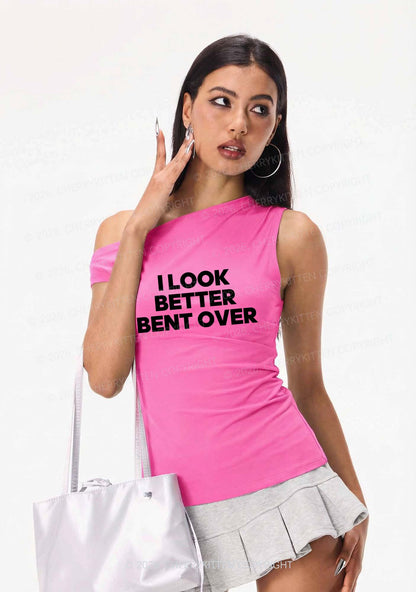 Look Better Bent Over Y2K Off Shoulder Tank Top Cherrykitten