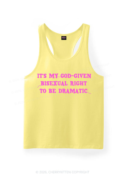 God Given Bisexual Right Pride Y2K Men Racerback Tank Top Cherrykitten
