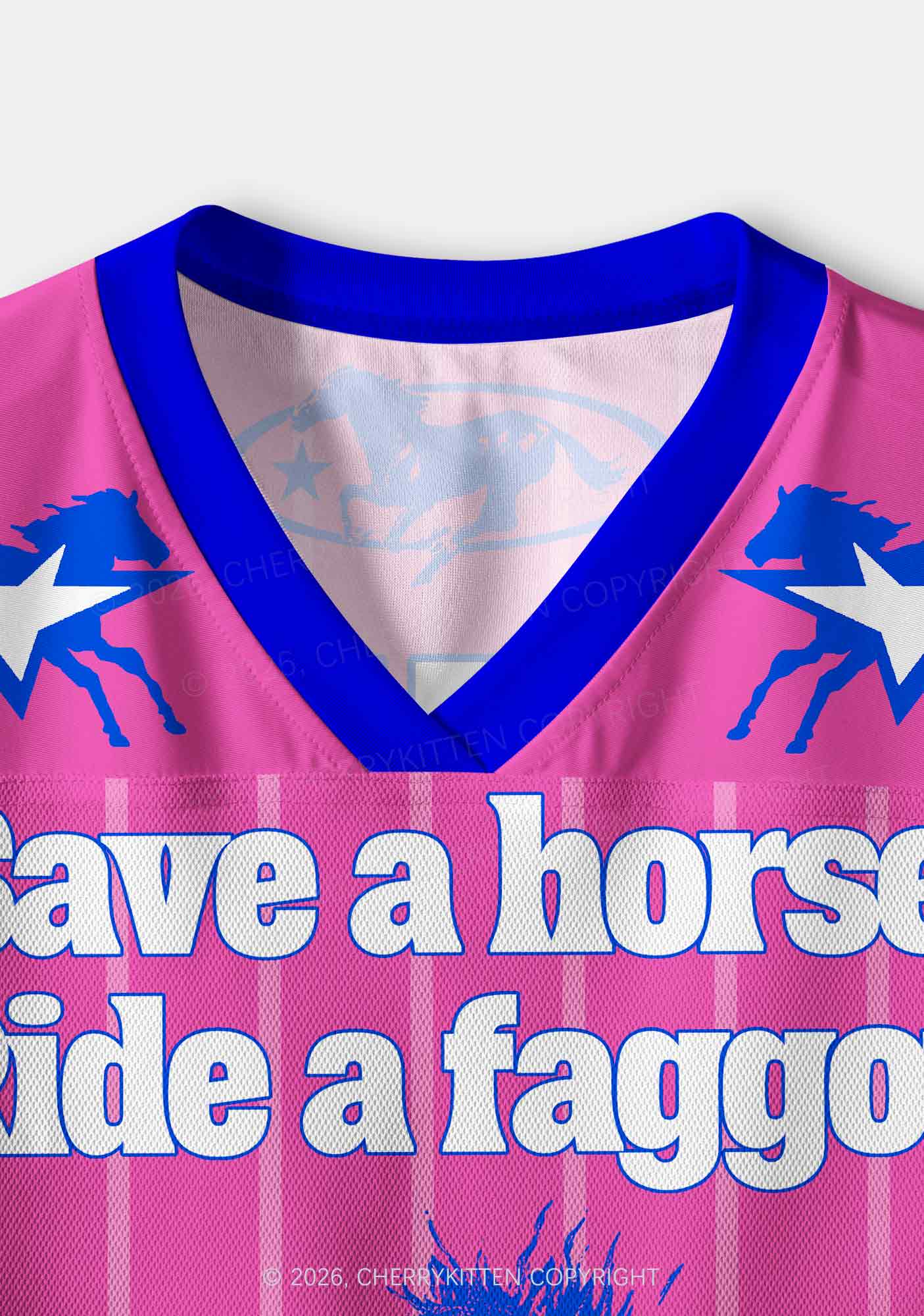 Ride A Faggot Pride Y2K Crop Sport Jersey Shirts Cherrykitten