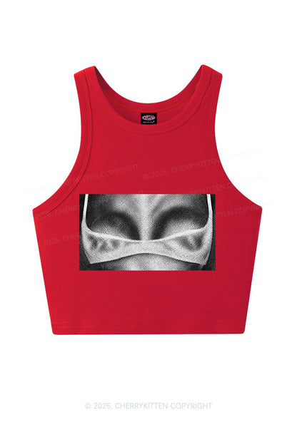 Lingerie Bxxbs Y2K Crop Tank Top Cherrykitten