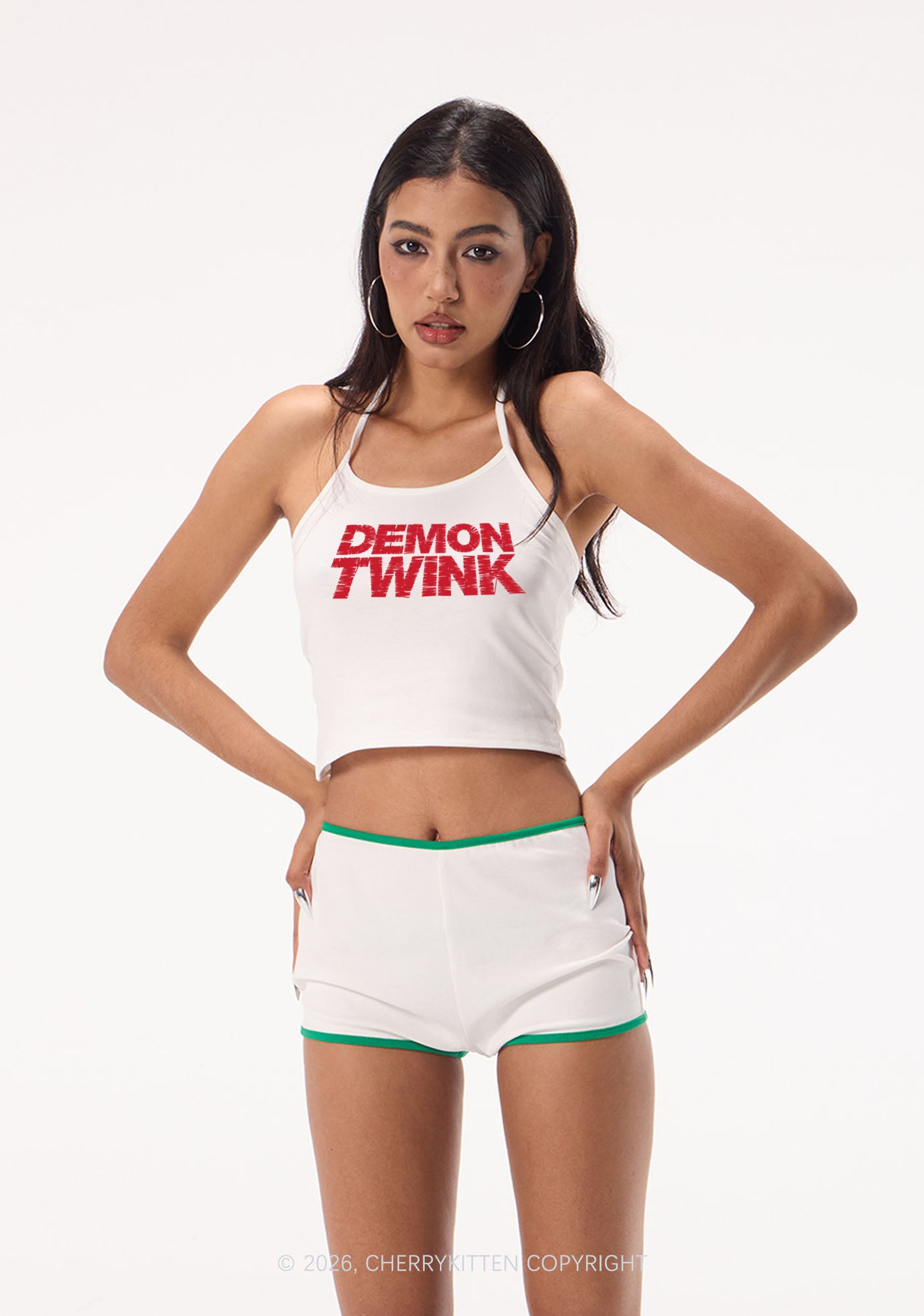 Demon Twink Pride Y2K Halter Neck Cami Cherrykitten
