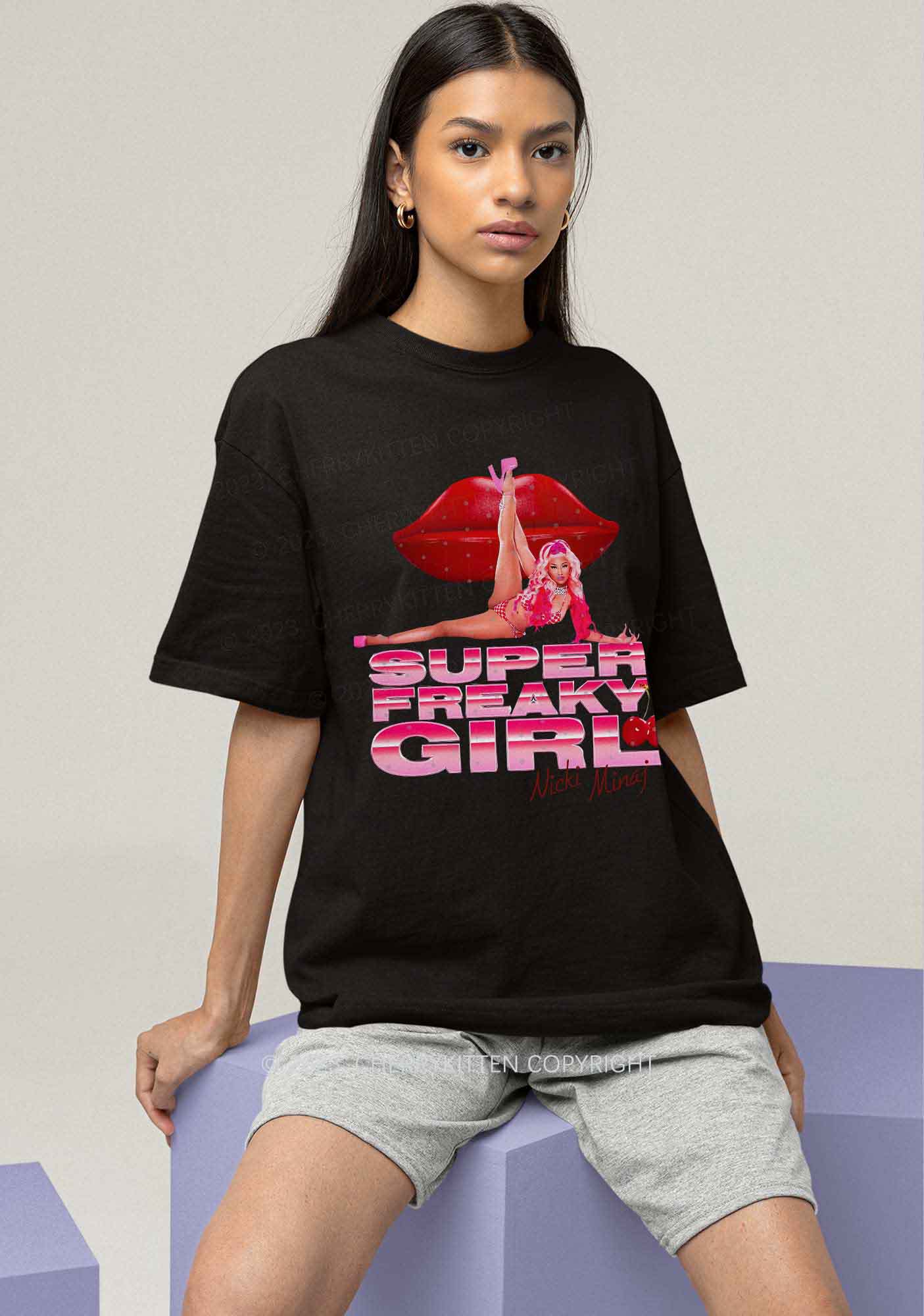 Super Freaky Girl Y2K Chunky Shirt Cherrykitten