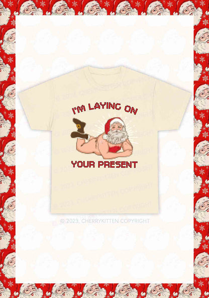 I'm Laying On Your Present Christmas Y2K Chunky Shirt Cherrykitten