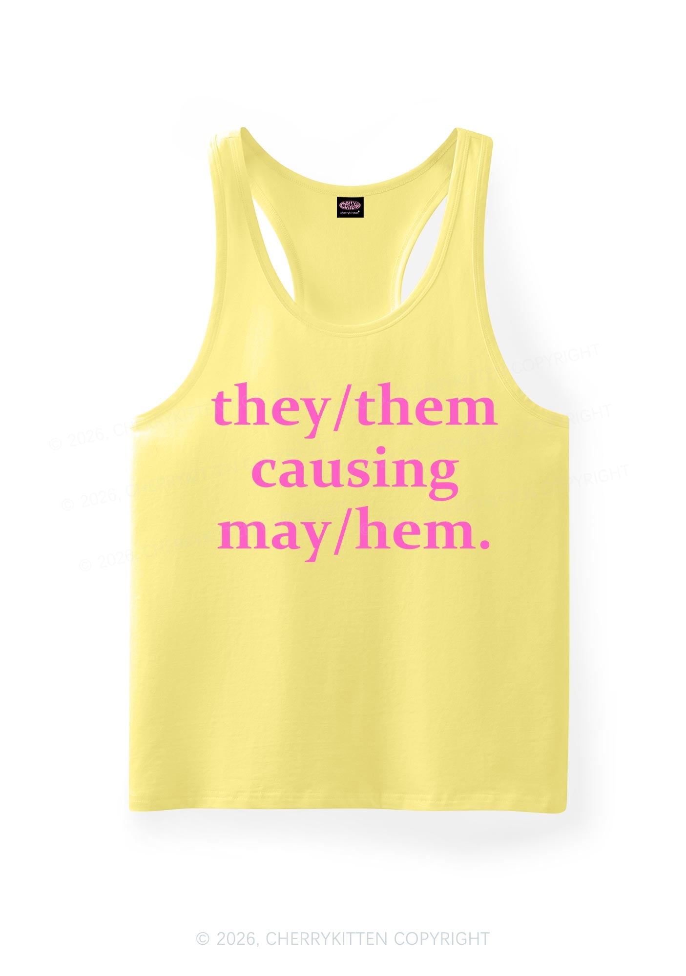 They Causing May Pride Y2K Men Racerback Tank Top Cherrykitten