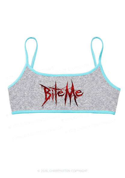 Halloween Bite Me Y2K Super Crop Cami Cherrykitten
