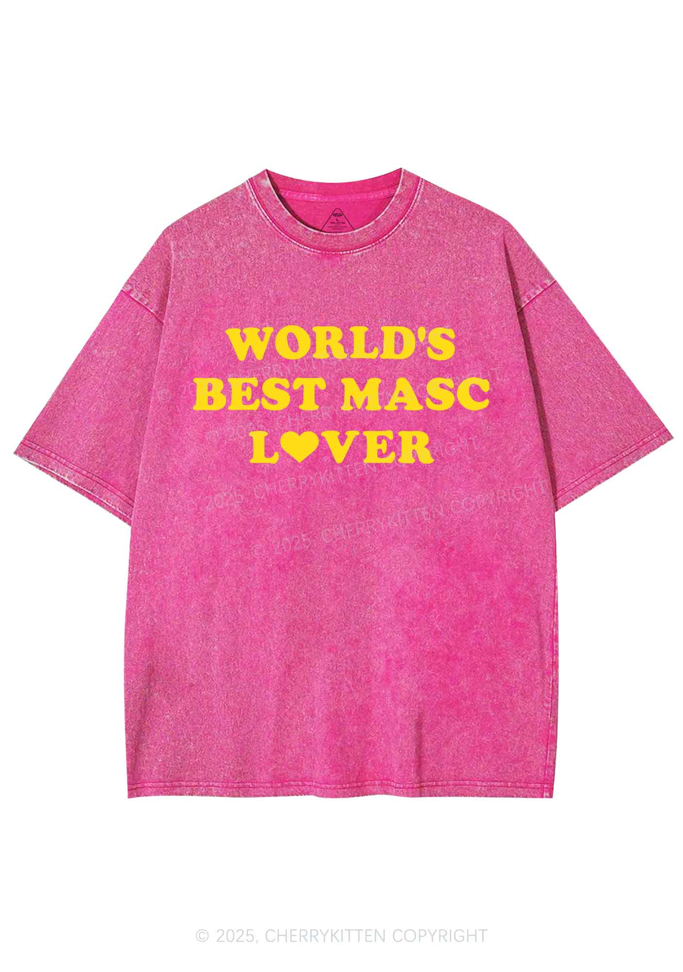 Worlds Best Masc Lover Pride Y2K Shirts Washed Tee Cherrykitten