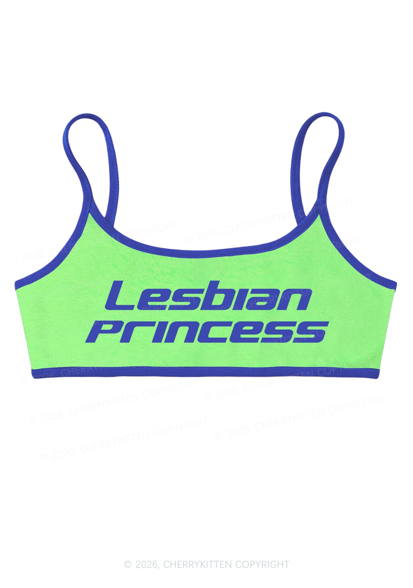 Lesbian Princess Pride Y2K Super Crop Cami Cherrykitten