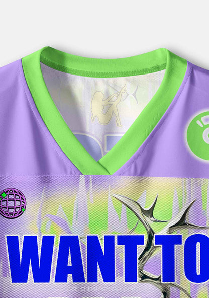 I Want To Be A House Wife Y2K Crop Sport Jersey Shirts Cherrykitten