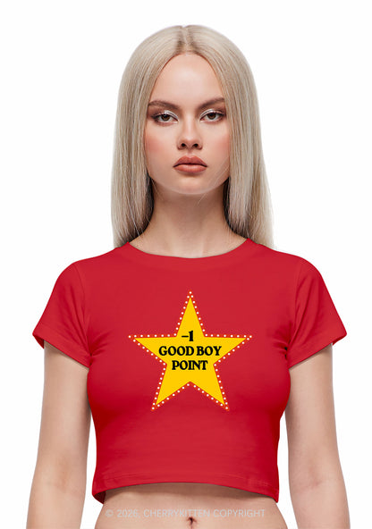 Minus One Good Boy Point Y2K Baby Tee Cherrykitten