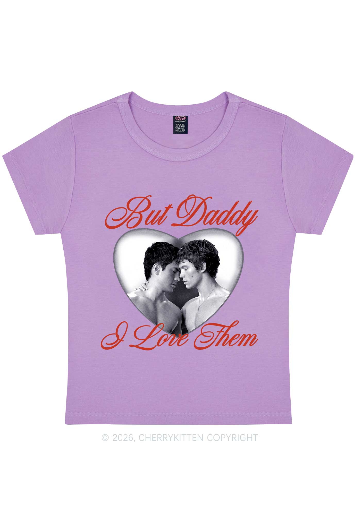 Retro But Daddy I Love Them HR Y2K Baby Tee Cherrykitten