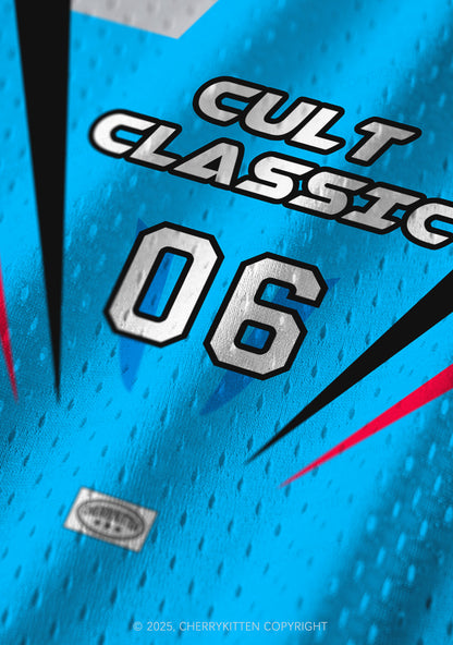 Custom Blue Cult Classic Y2K Sport Jersey Tank Cherrykitten