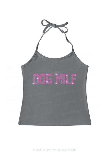 Rhinestone Dog Mxxf Y2K Halter Neck Cami Cherrykitten