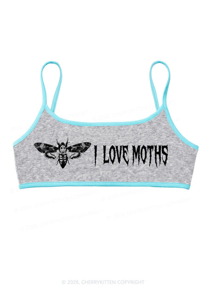 Halloween I Love Moths Y2K Super Crop Cami Cherrykitten