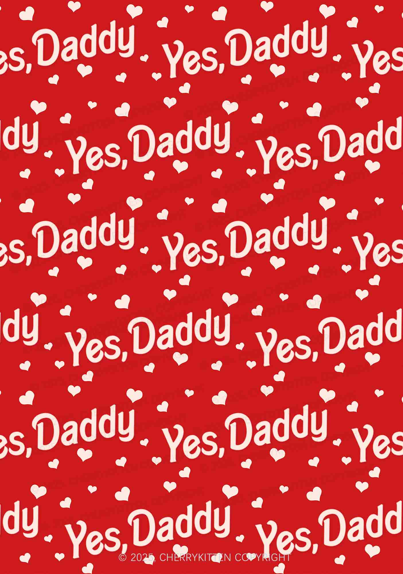 Yes Daddy Y2K Print Mini Layered Skirt Cherrykitten