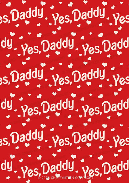 Yes Daddy Y2K Print Mini Layered Skirt Cherrykitten