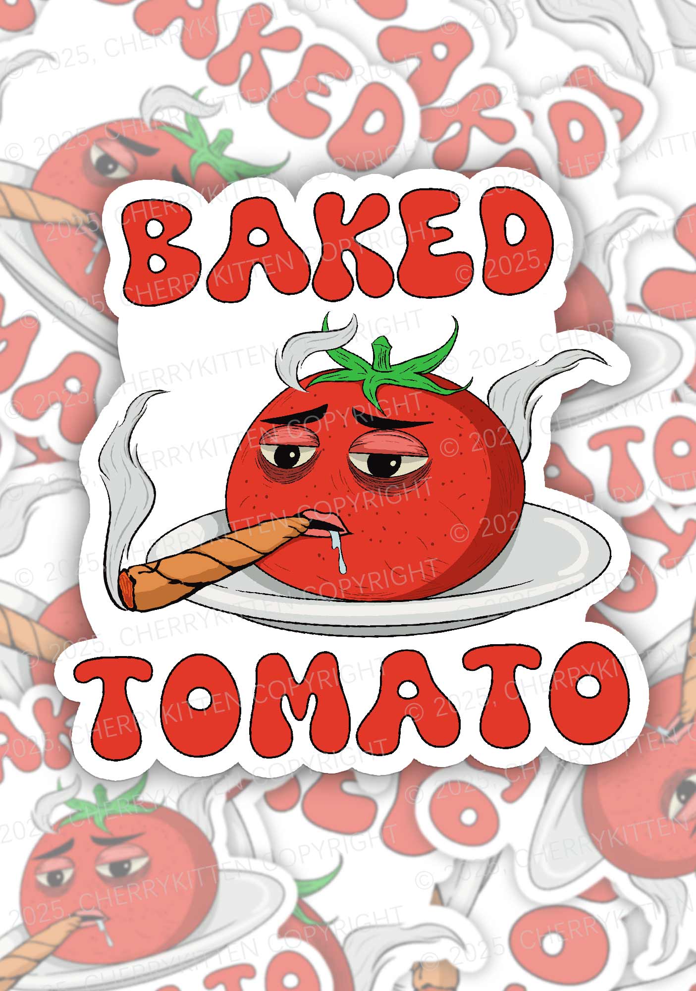 Baked Tomato 1Pc Y2K Sticker Cherrykitten