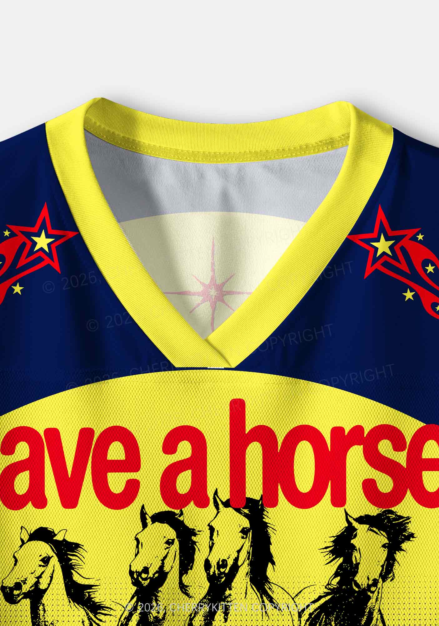 Save Horse Ride Cowgirl Pride Y2K Crop Sport Jersey Shirts Cherrykitten