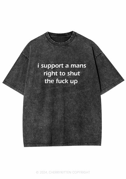 I Support A Mans Right Y2K Washed Tee Cherrykitten