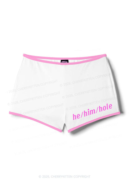 He Him Hole Pride Y2K Booty Shorts Cherrykitten