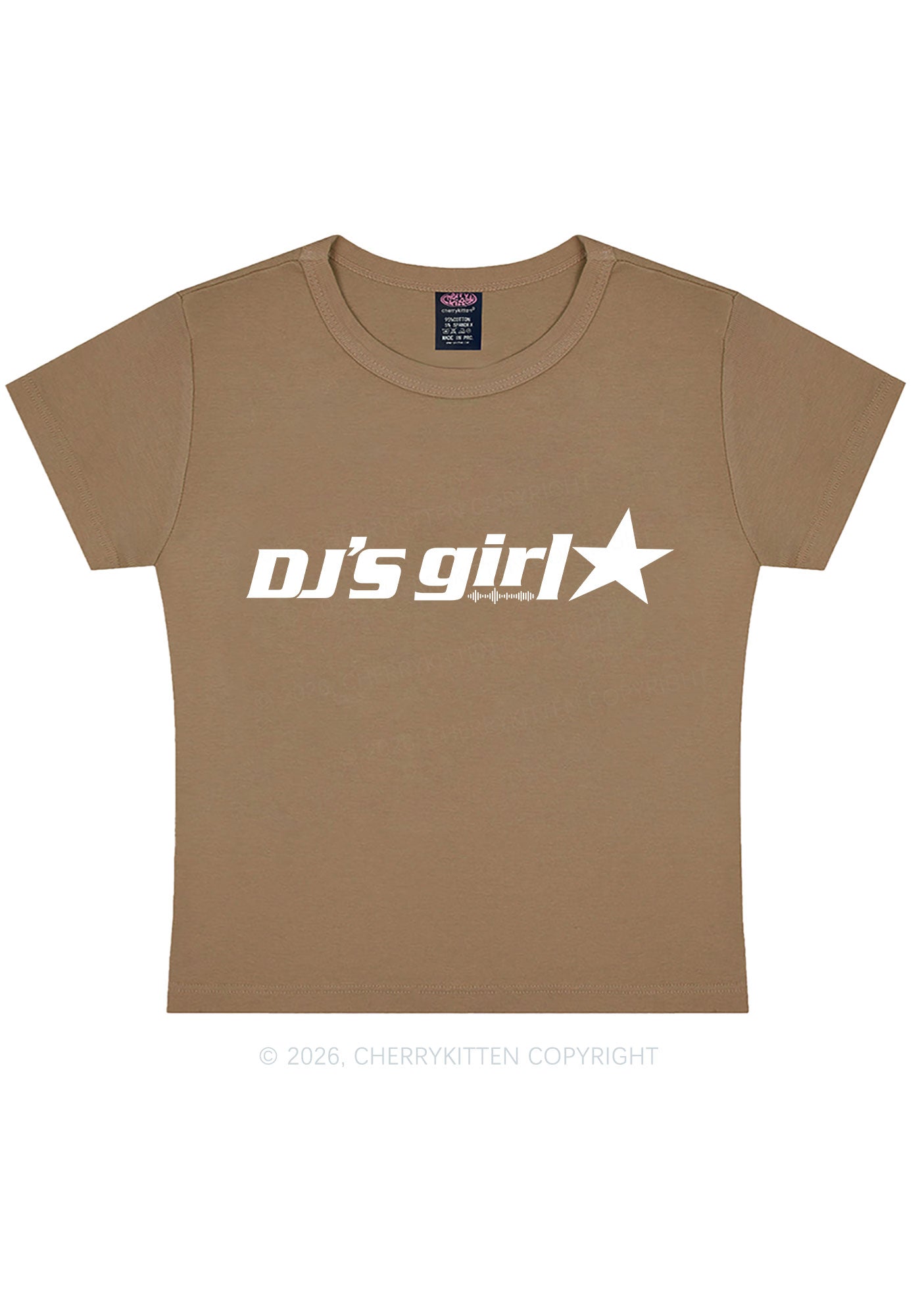 DJs Girl Y2K Baby Tee Cherrykitten