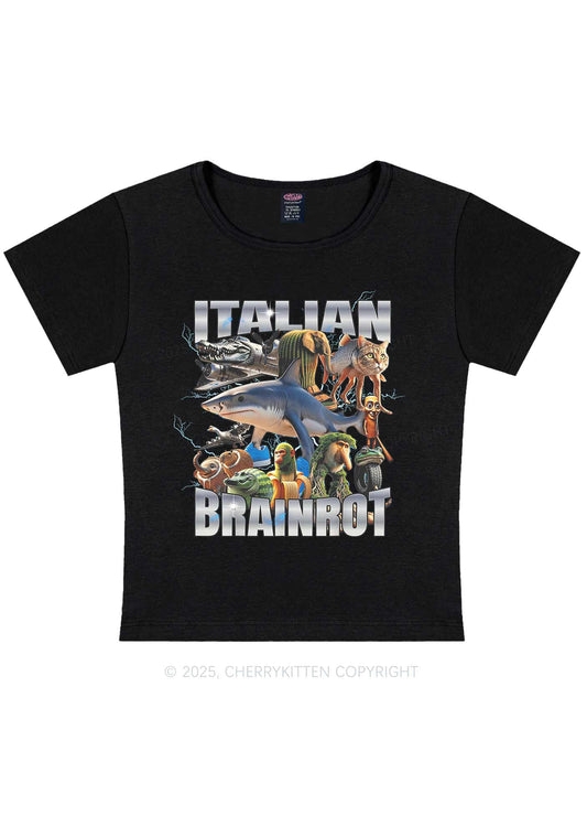 Italian Brainrot Collection Y2K Baby Tee Cherrykitten