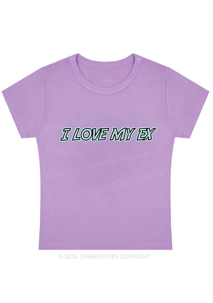 Curvy I Love My Ex Y2K Baby Tee Cherrykitten