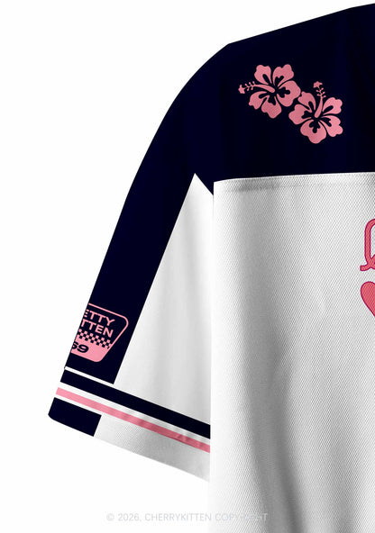 Queens Kissing Pride Y2K Crop Sport Jersey Shirts Cherrykitten