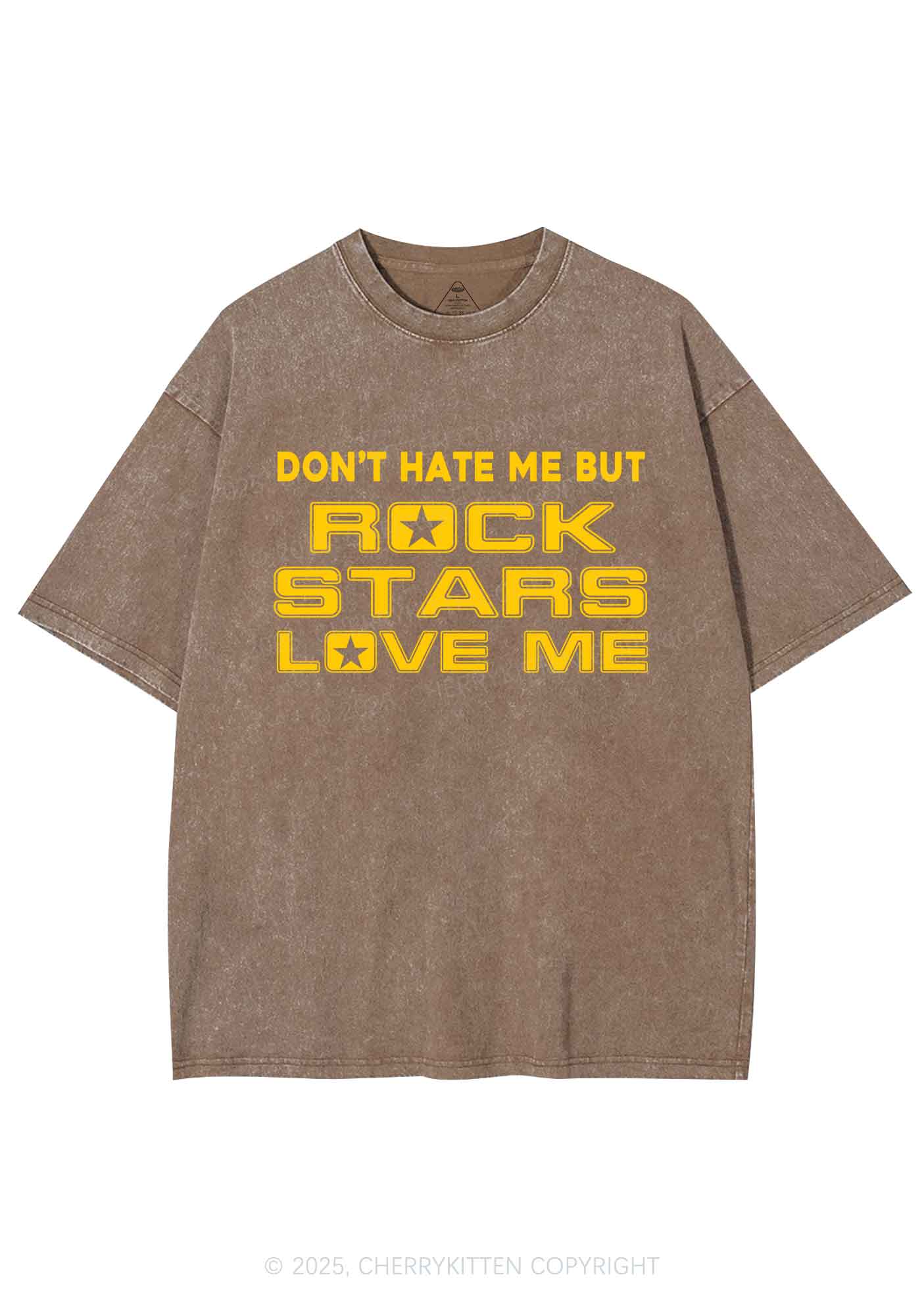 Rock Stars Love Me Y2K Shirts Washed Tee Cherrykitten