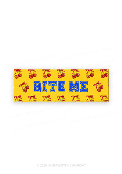 Yellow Bite Me Y2K Print Headband Cherrykitten