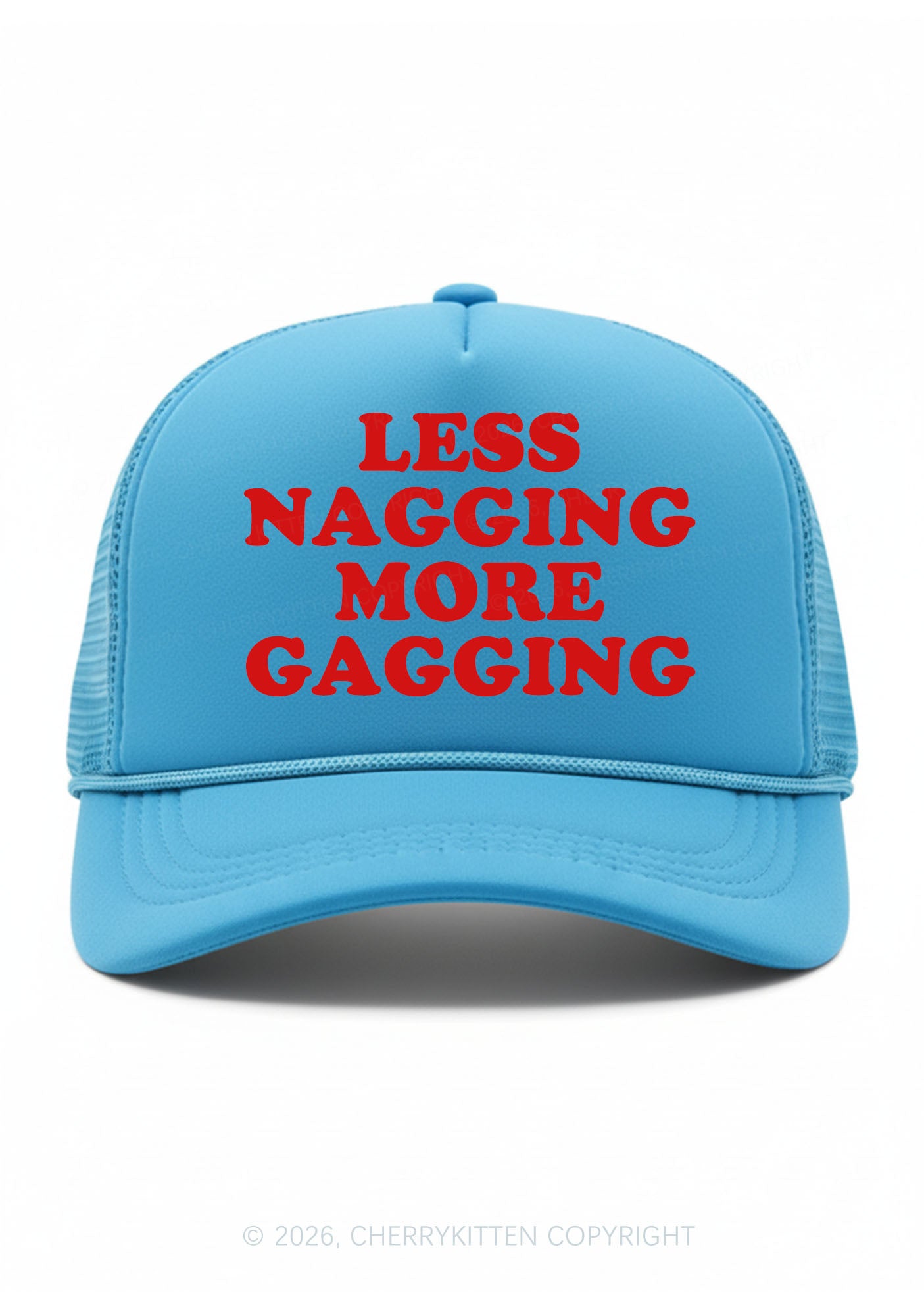 Less Nagging More Gagging Y2K Trucker Hat Cherrykitten