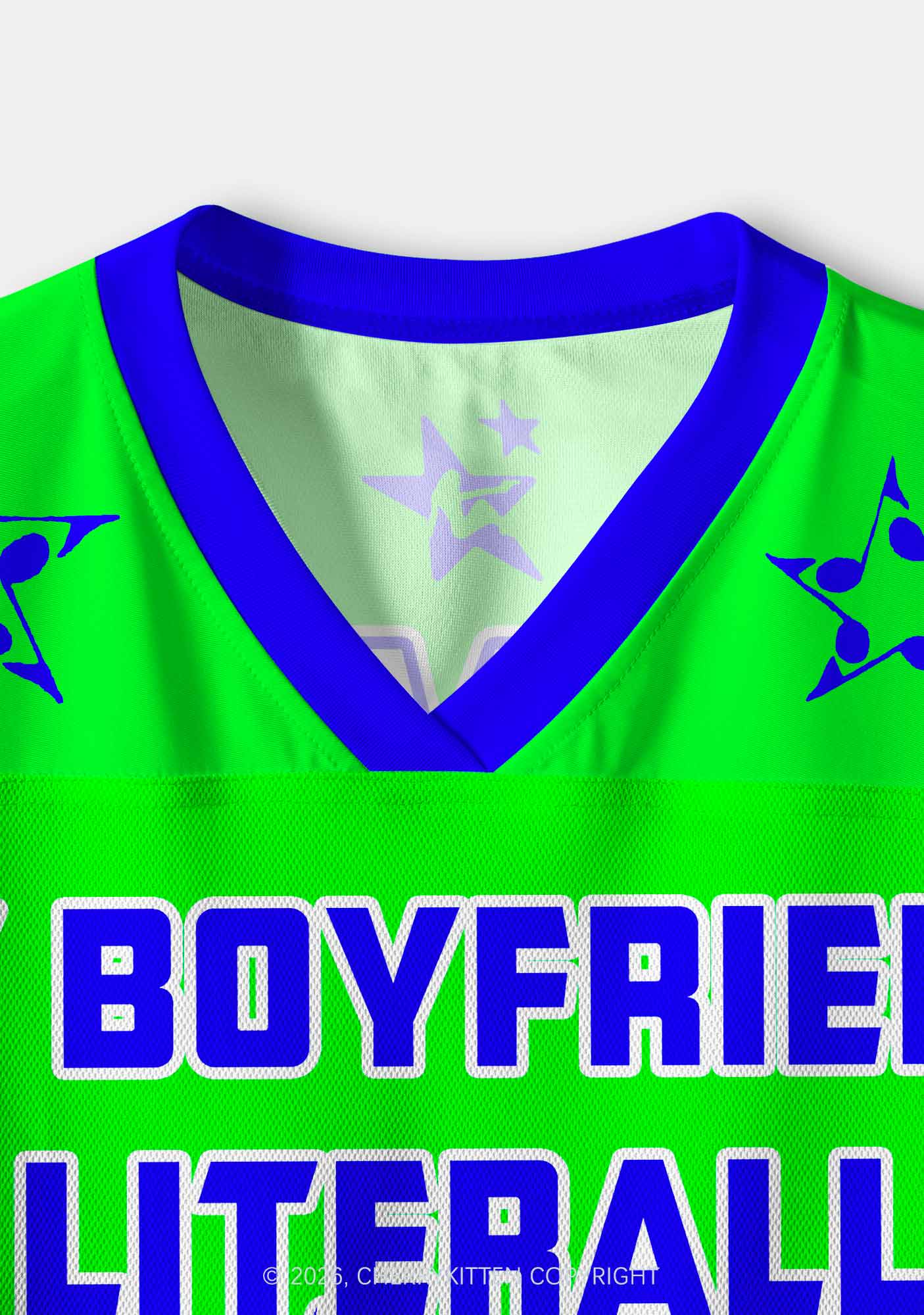 My BF Is Literally On Stage Y2K Crop Sport Jersey Shirts Cherrykitten