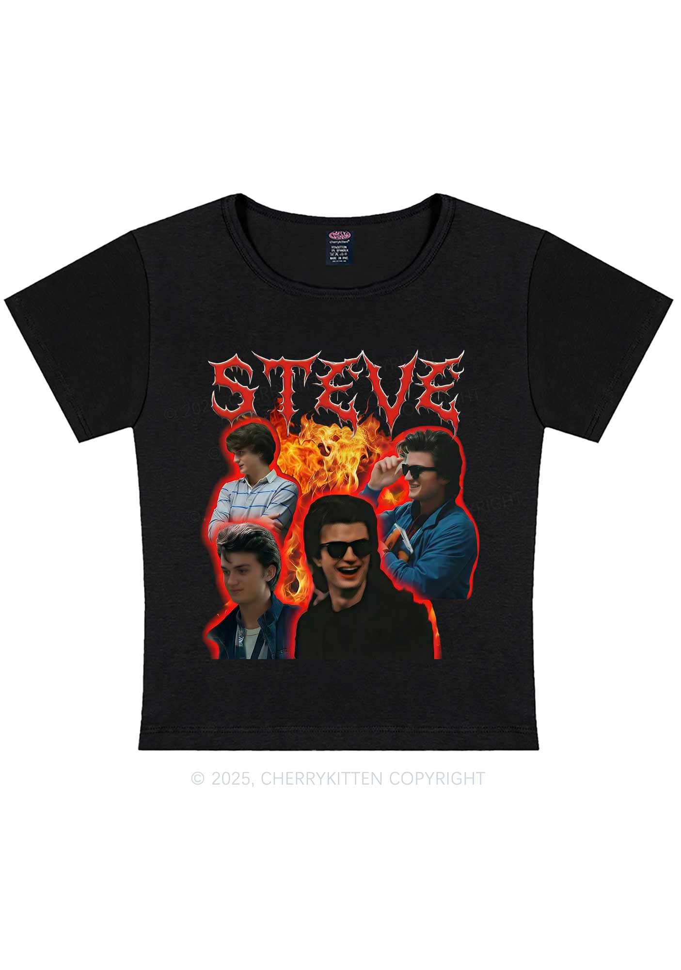 SH Flame Vibe Y2K Baby Tee Cherrykitten