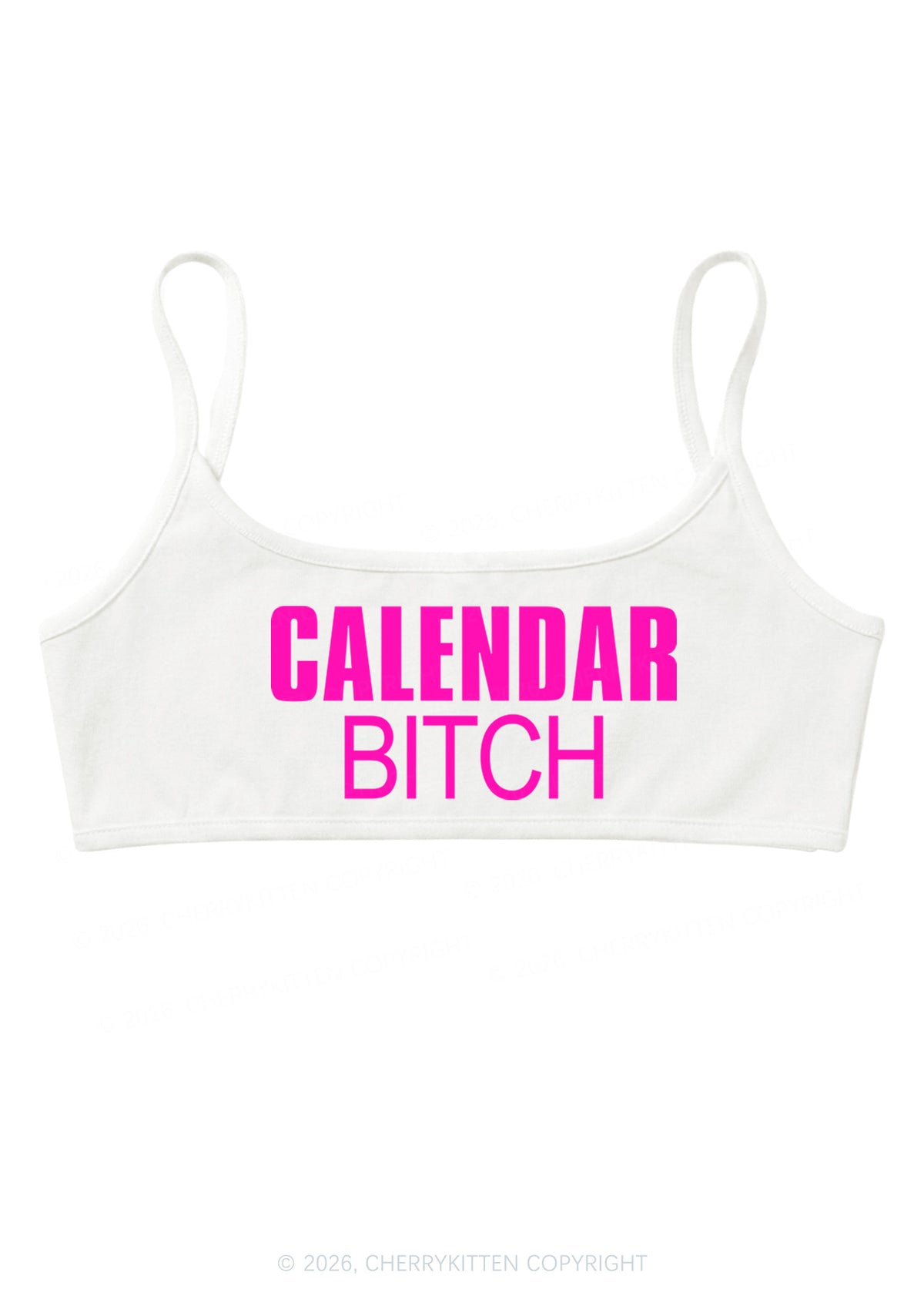 Calendar Bxxch Y2K Super Crop Cami Cherrykitten