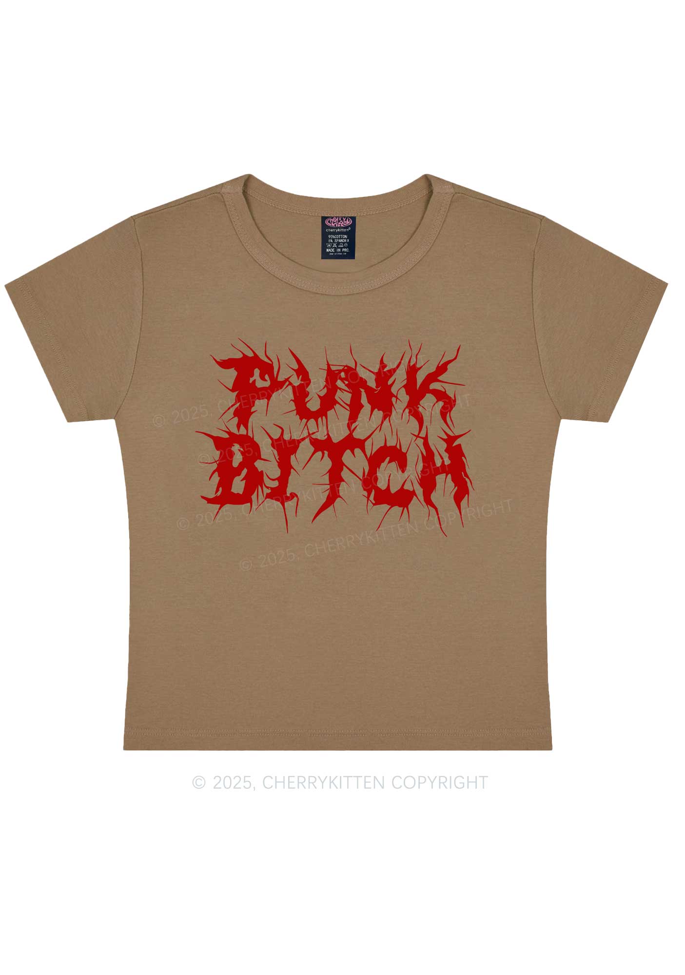Punk Bxxch Y2K Baby Tee Cherrykitten
