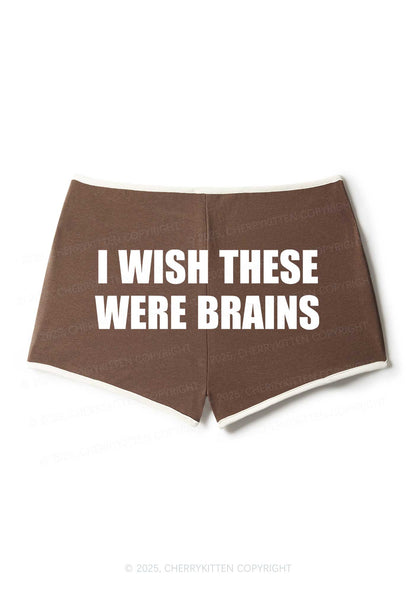 Wish These Were Brains Y2K Booty Shorts Cherrykitten